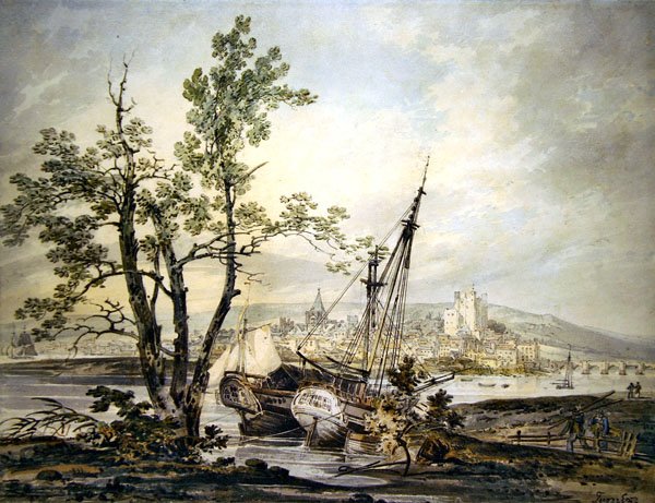 Rochester (kağıt üzerine kurşun kalem ve sulu boya) by Joseph Mallord William Turner