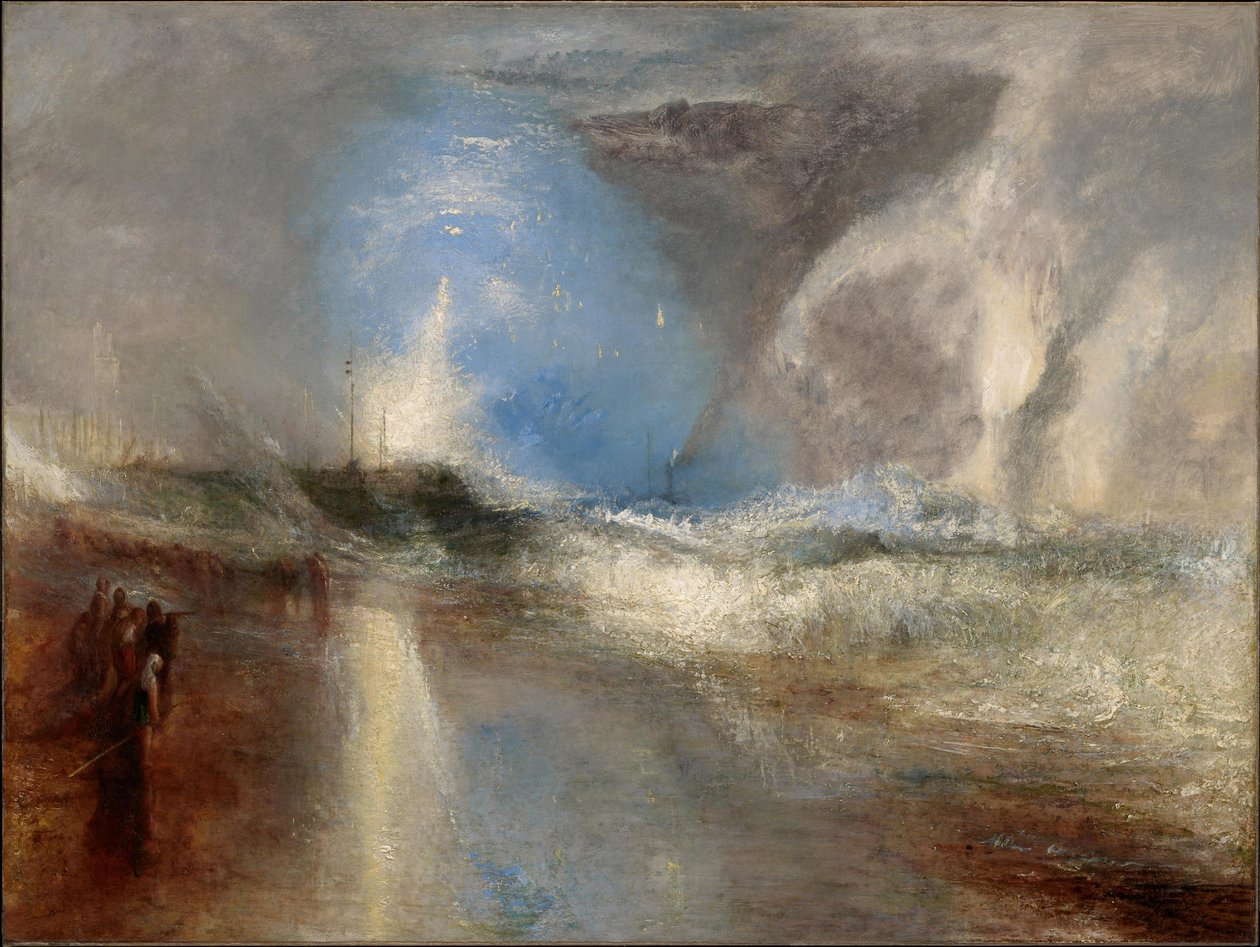 Roketler ve Mavi Işıklar, Buharlı Tekneleri Shoal-Suya karşı uyarmak için Yaklaştı by Joseph Mallord William Turner
