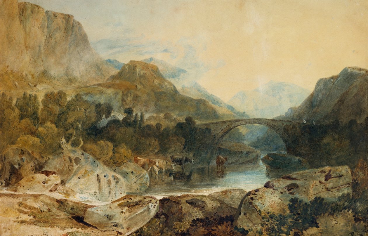 Rosthwaite Köprüsü, Borrowdale, c.1802 by Joseph Mallord William Turner