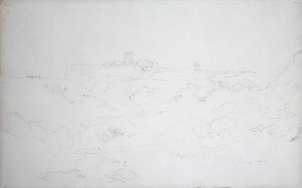 Scarborough Kalesi, c.1801 (kağıt üzerine kurşun kalem) by Joseph Mallord William Turner