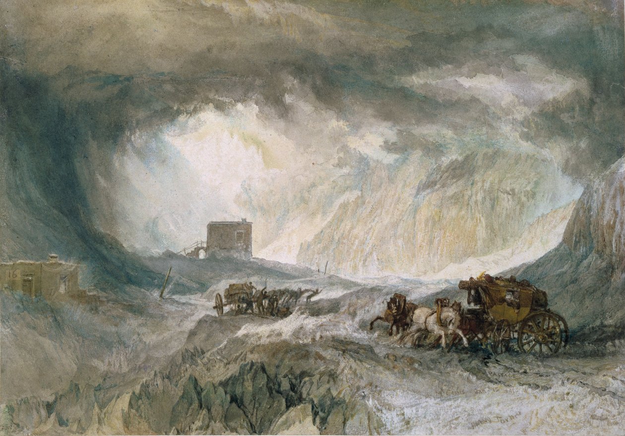 Kar Fırtınası, Mont Cenis, 1820 by Joseph Mallord William Turner