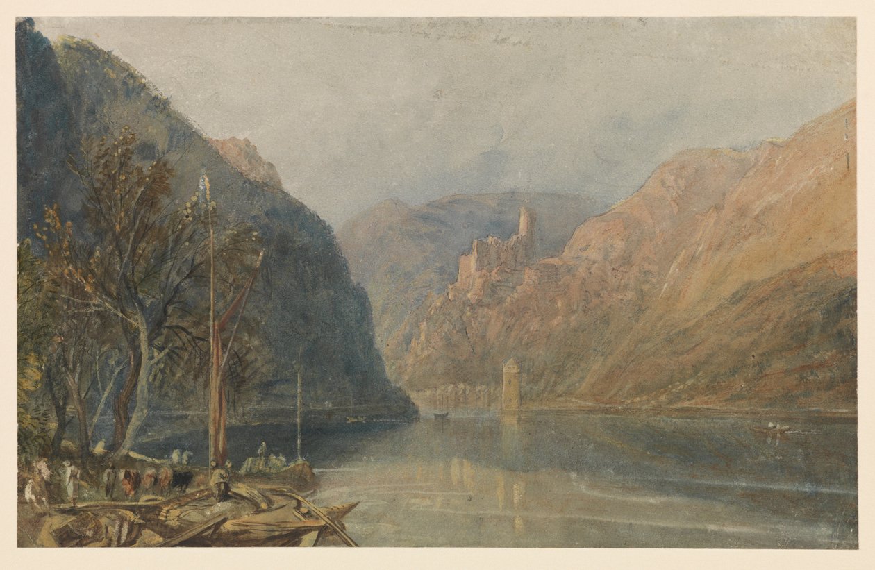 Aziz Goarshausen ve Katz Kalesi, 1817 by Joseph Mallord William Turner