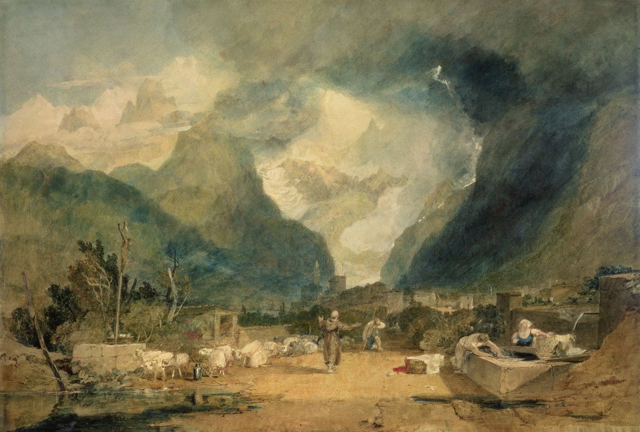 St. Hughes, Val of d'Aoust'ta Cormayer'in Çobanının İntikamını Kınadı, c.1803 by Joseph Mallord William Turner