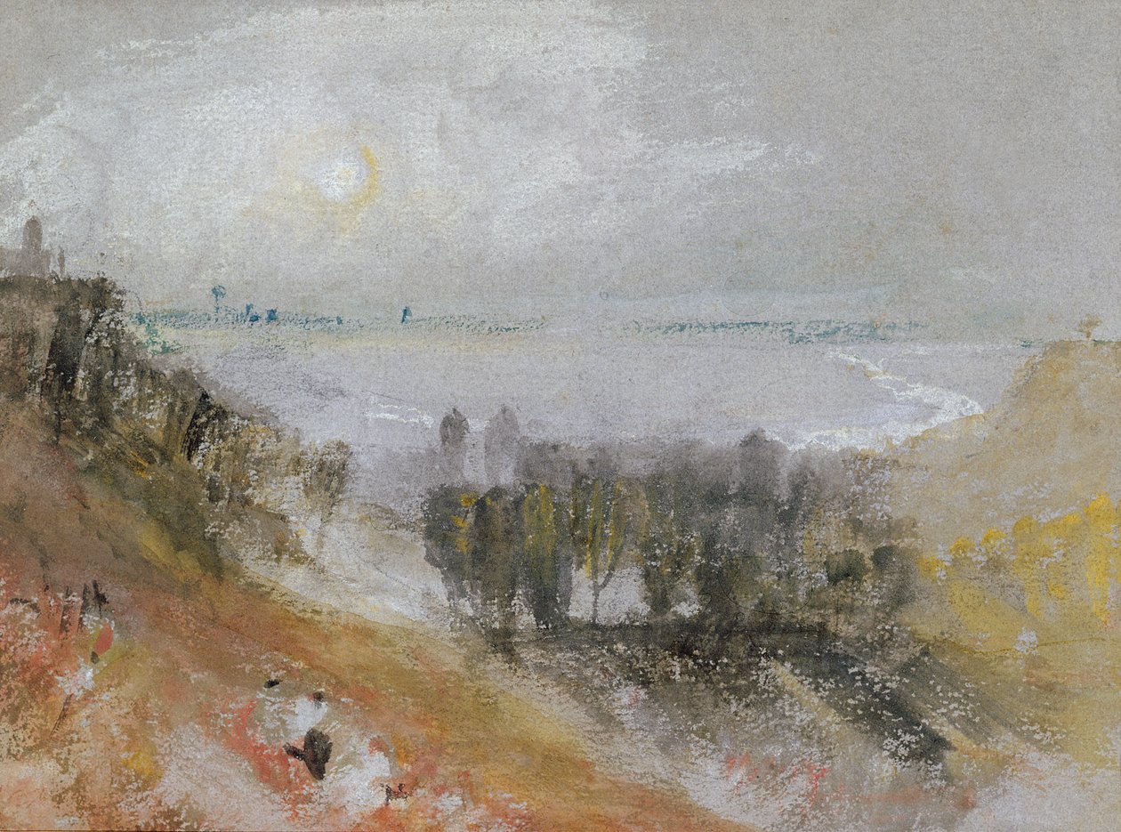 Tancarville, c.1830 (kağıt üzerine suluboya ve gövde rengi) by Joseph Mallord William Turner