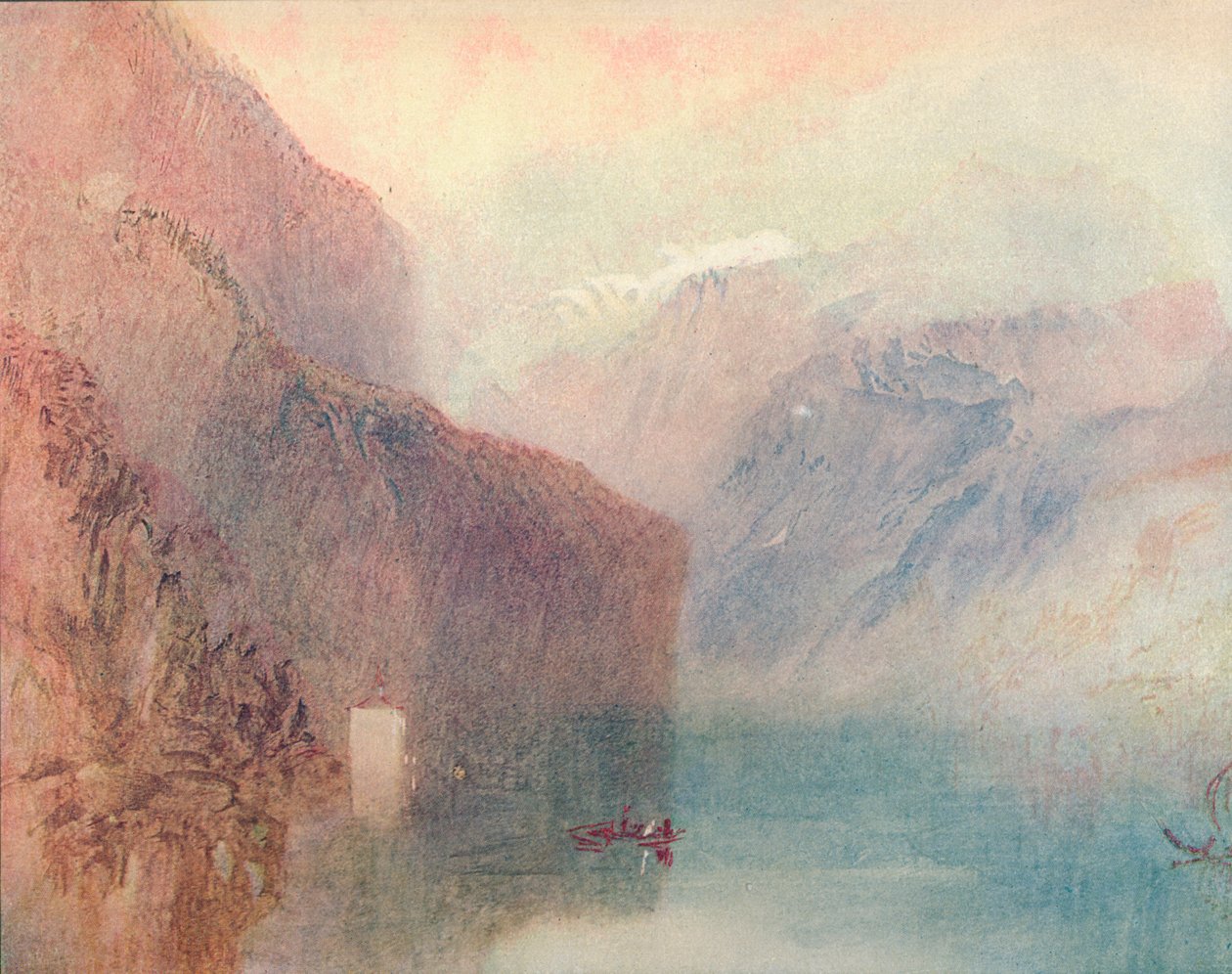 Şapeli anlatıyor, Fluelen, 1909 by Joseph Mallord William Turner