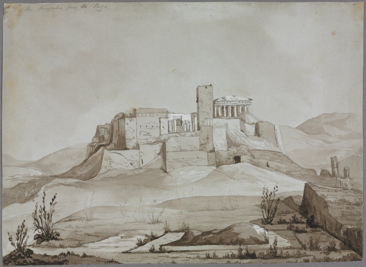 Pnyx'ten Akropolis, Atina, Yunanistan. by Joseph Mallord William Turner