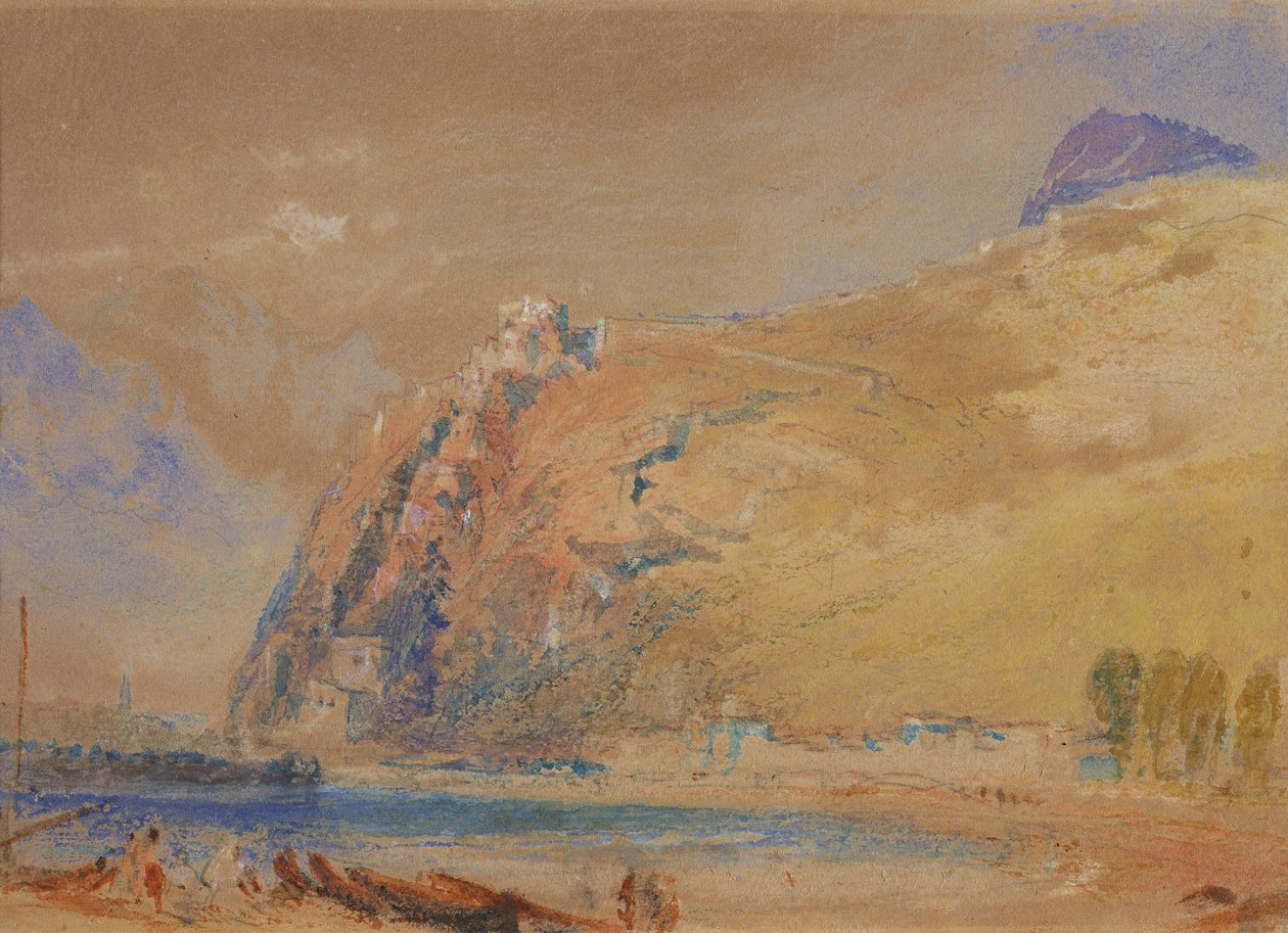 Isere Vadisi'nden Grenoble'daki Bastille, 1836 dolayları (kağıt üzerine suluboya) by Joseph Mallord William Turner