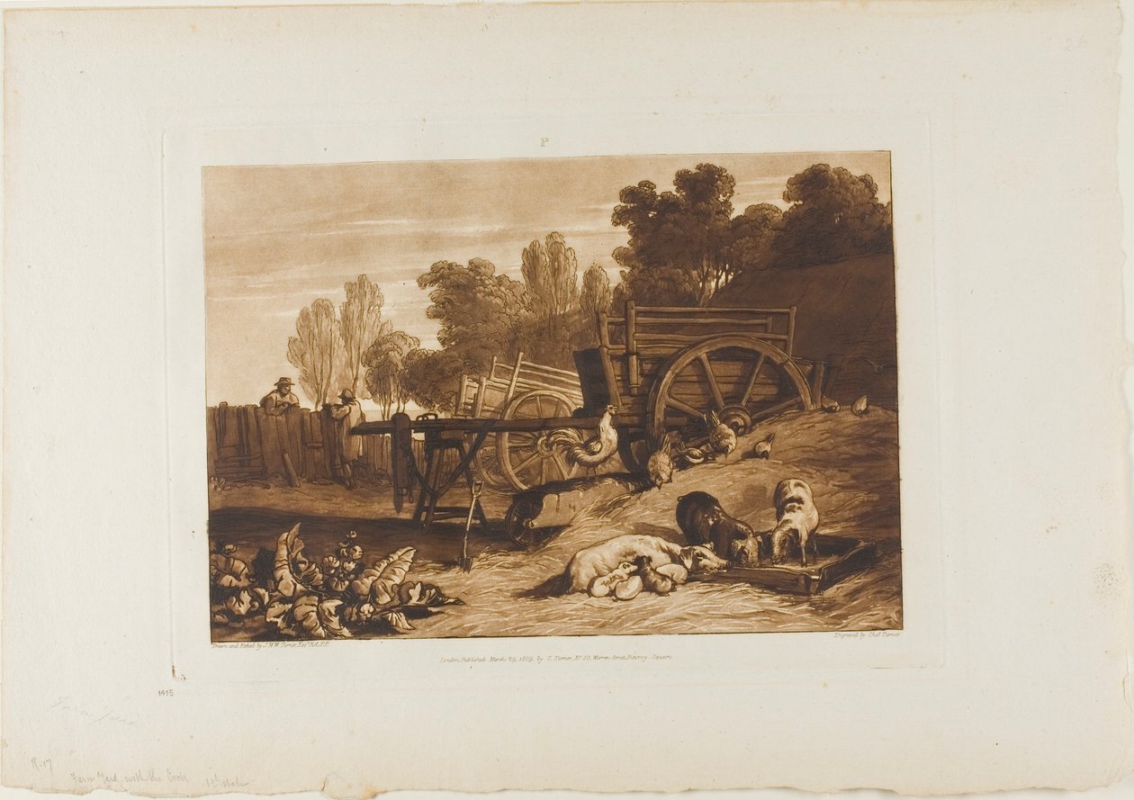 The Farm Yard with the Cock, Liber Studiorum