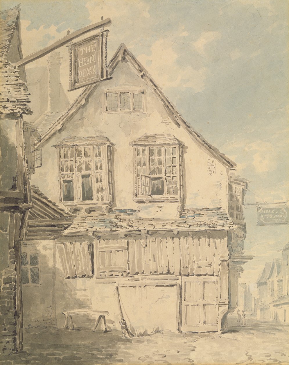 'Heart of the Oak' Inn, 1794 dolayları (kağıt üzerine suluboya) by Joseph Mallord William Turner