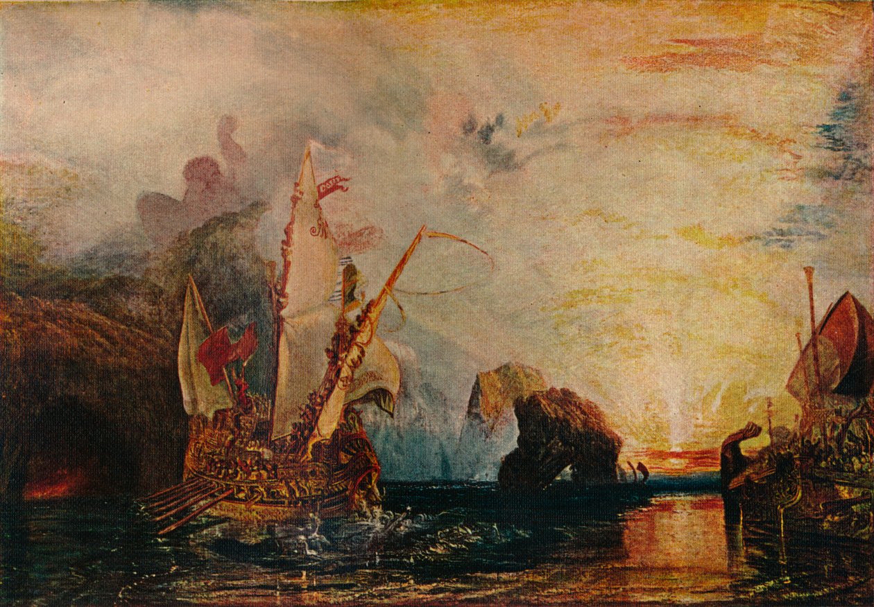 Ulysses, Polyphemus ile alay ediyor - Homers Odyssey, 1829, 1911 by Joseph Mallord William Turner
