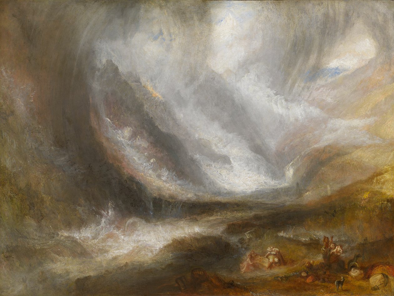 Aosta Vadisi: Kar Fırtınası, Çığ ve Fırtına by Joseph Mallord William Turner