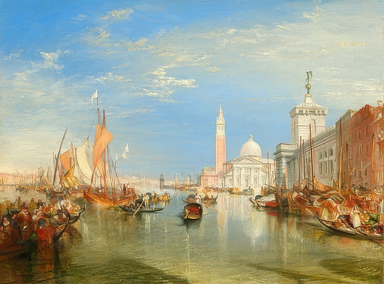 Venedig: Dogana ve San Giorgio Maggiore. 1834 by Joseph Mallord William Turner