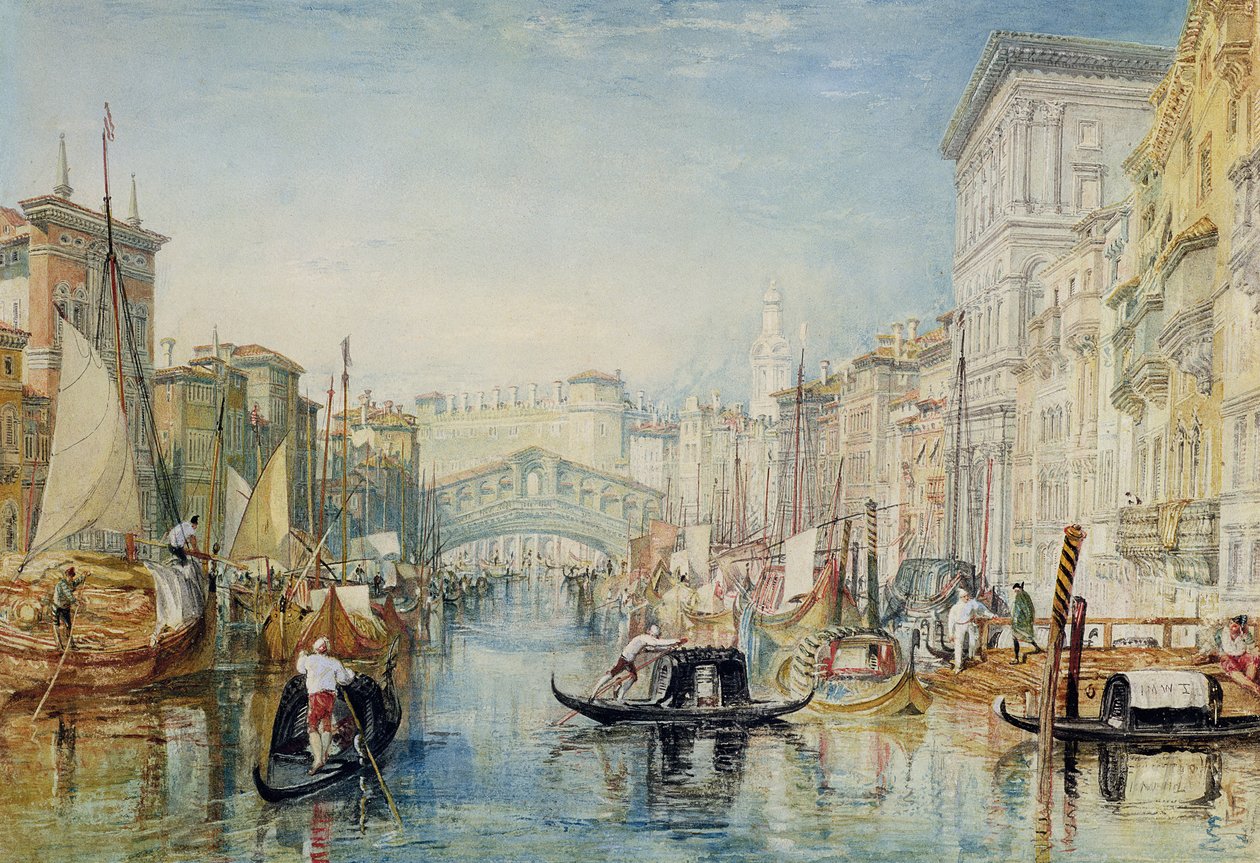 Venedik: Rialto by Joseph Mallord William Turner