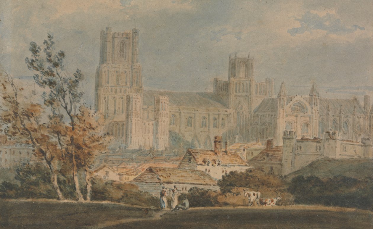 Ely Katedrali'nin görünümü by Joseph Mallord William Turner