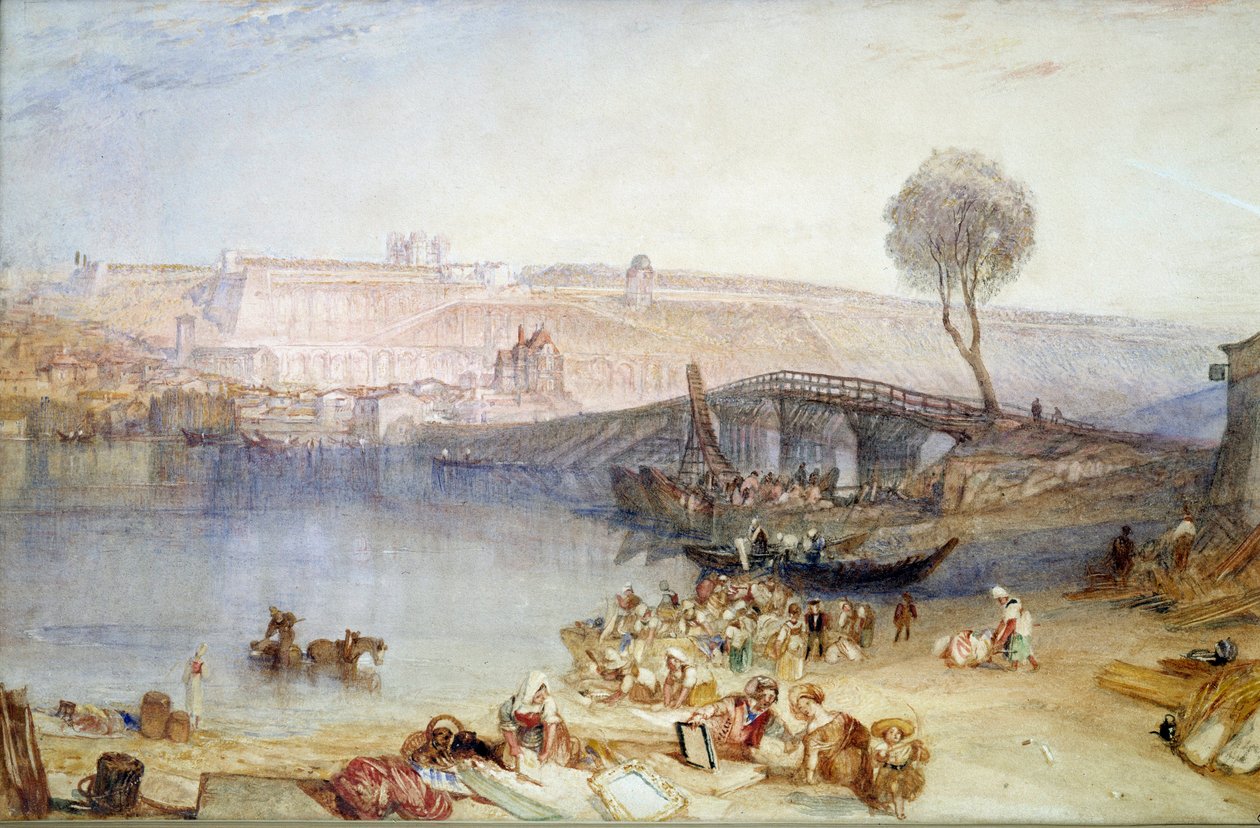 Sitenin görünümü ve Saint Germain en Laye kalesi. Joseph Mallord William Turner
