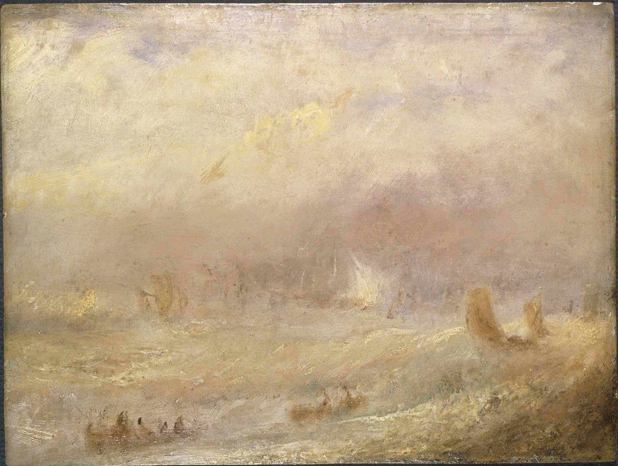 Vue de Deal - Anlaşmanın Görünümü, Turner, Joseph Mallord William (1775-1851). Kağıt üzerinde yağ. Ebat : 24,5x32 cm. Ulusal Müze Stockholm by Joseph Mallord William Turner