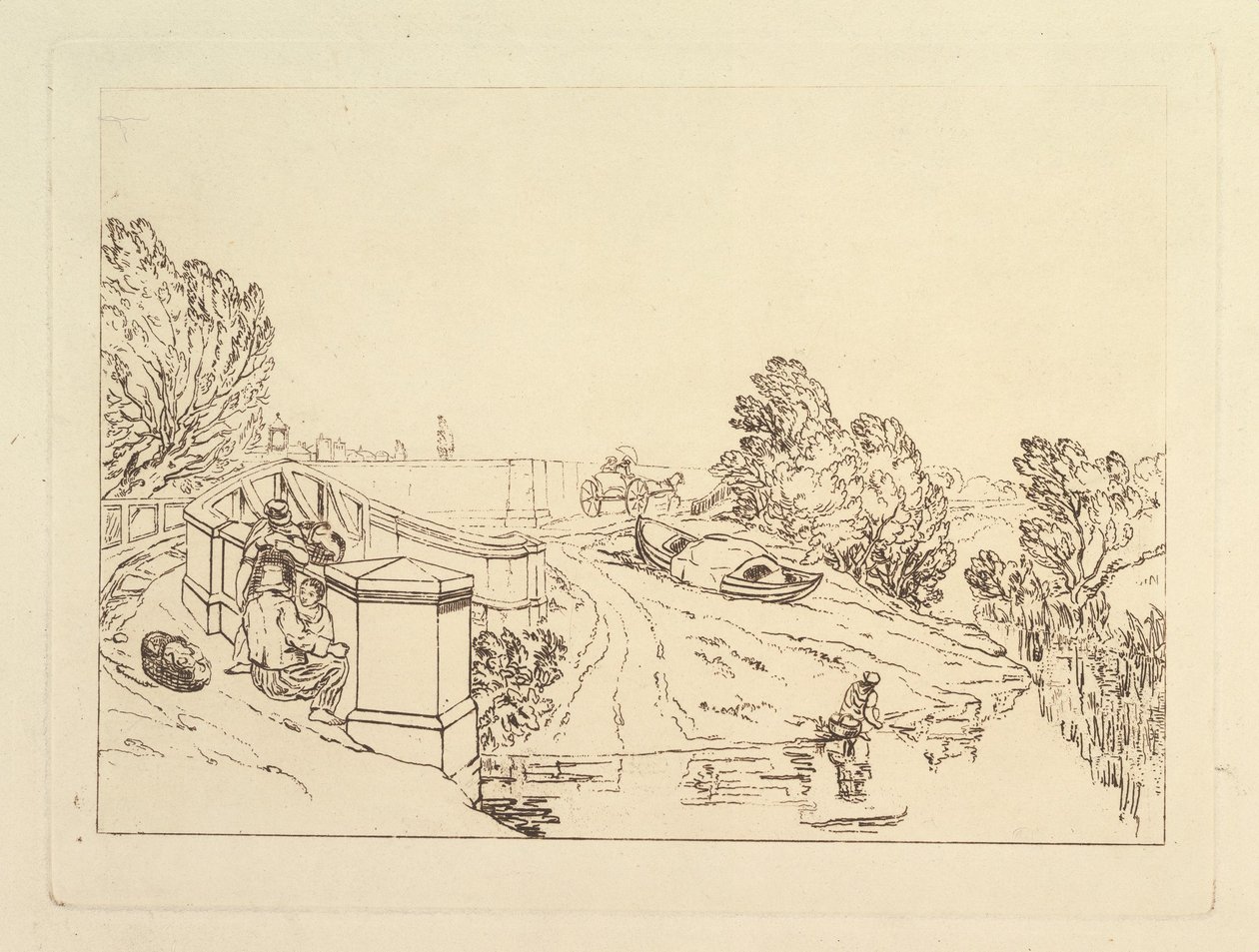 Su Tere Toplayıcıları Liber Studiorum, kısım XIII, 1819. by Joseph Mallord William Turner