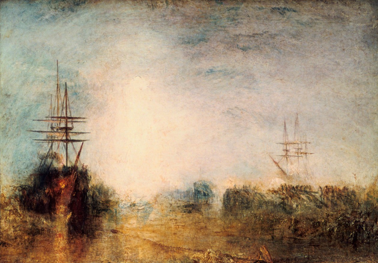 Balina Kaynayan Balina Kusurlu Buza Dolanmış, Kendilerini Kurtarmaya Çabalayan Balina Avcıları, 1846 by Joseph Mallord William Turner