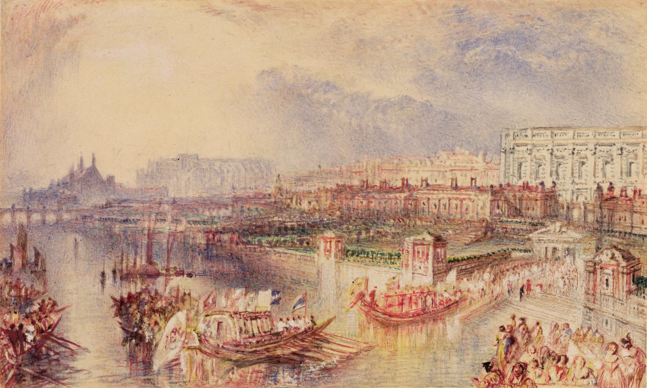 Whitehall, c.1835 (kağıt üzerine suluboya) by Joseph Mallord William Turner