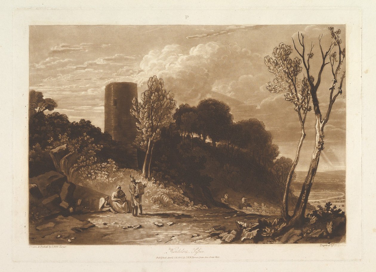 Winchelsea Sussex Liber Studiorum, bölüm IX, levha 42, 23 Nisan 1812. by Joseph Mallord William Turner