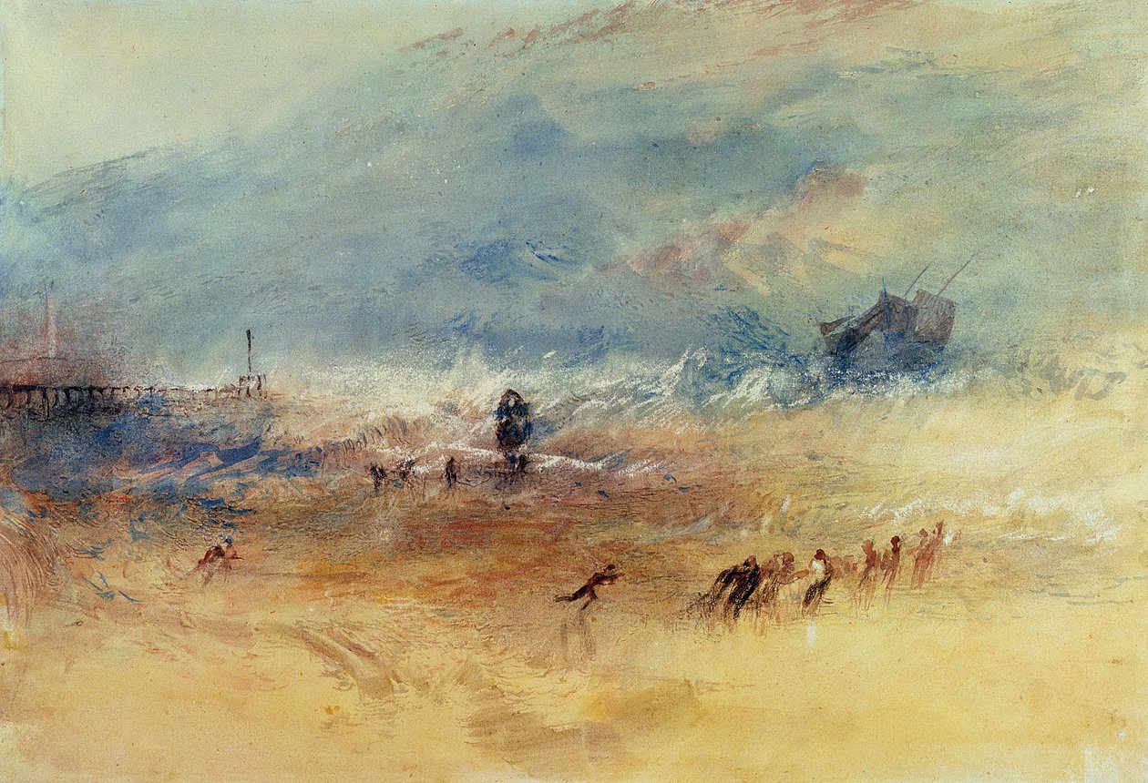 Yarmouth Sands, c.1840 (kağıt üzerine suluboya) by Joseph Mallord William Turner