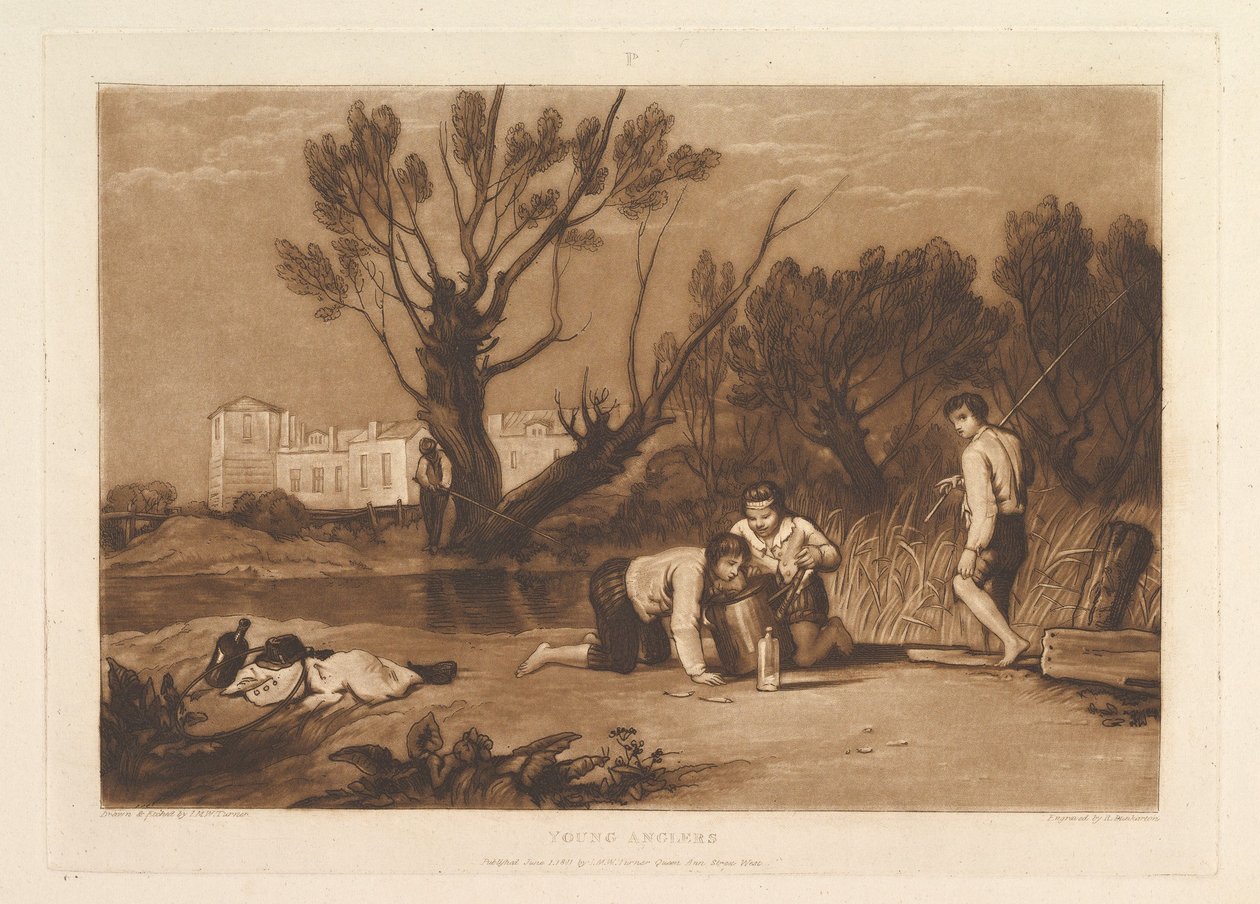 Young Anglers Book of Study, bölüm 7, 1 Haziran 1811 by Joseph Mallord William Turner