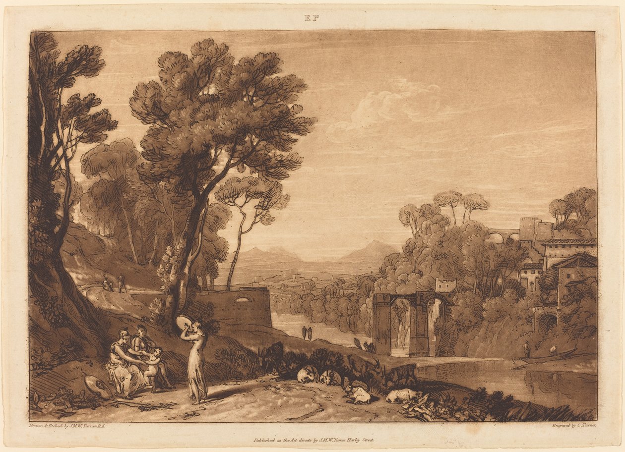 Kadın ve Tef by Joseph Mallord William Turner and Charles Turner