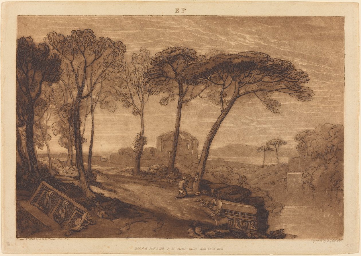 Minerva Medica Tapınağı by Joseph Mallord William Turner and Robert Dunkarton