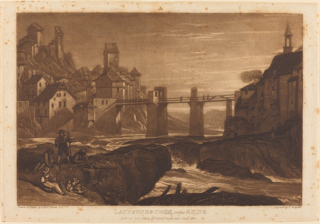 Ren Nehri üzerinde Lauffenbourgh by Joseph Mallord William Turner and Thomas Hodgetts
