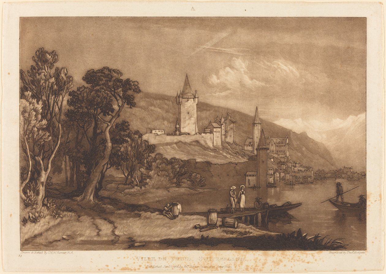 Thun Şehri by Joseph Mallord William Turner and Thomas Hodgetts