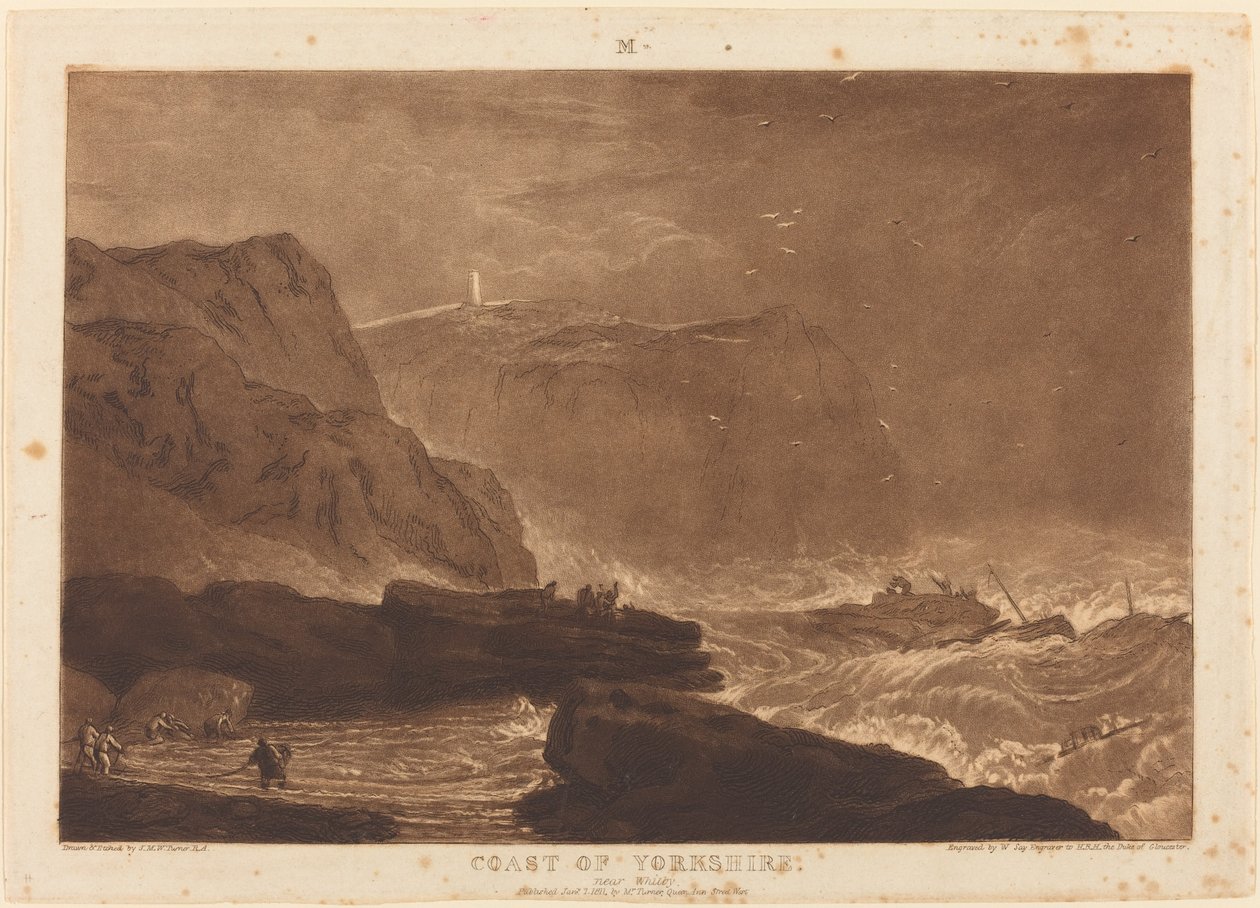 Yorkshire Sahili by Joseph Mallord William Turner and William Say