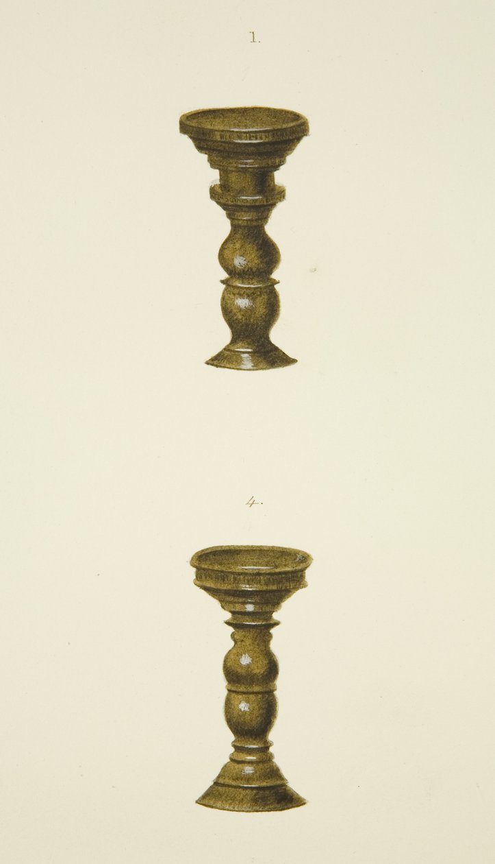 Değişim öncesi sütunlardan ikisi (çiviler) (kağıt üzerine suluboya) by Joseph Manning
