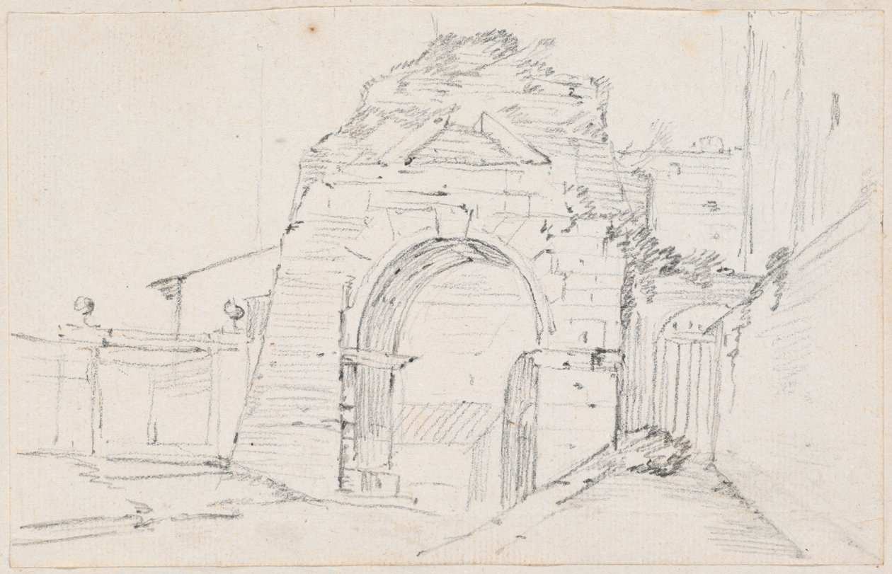 Appian Yolu yakınında Drusus Kemeri by Joseph Marie Vien