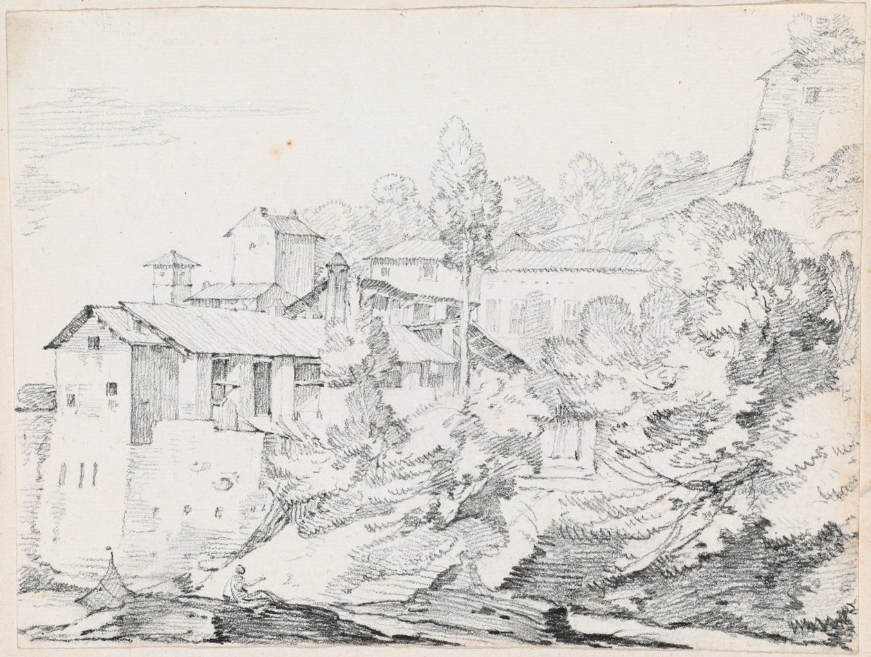 Bir Yamaçta İtalyan Binaları by Joseph Marie Vien