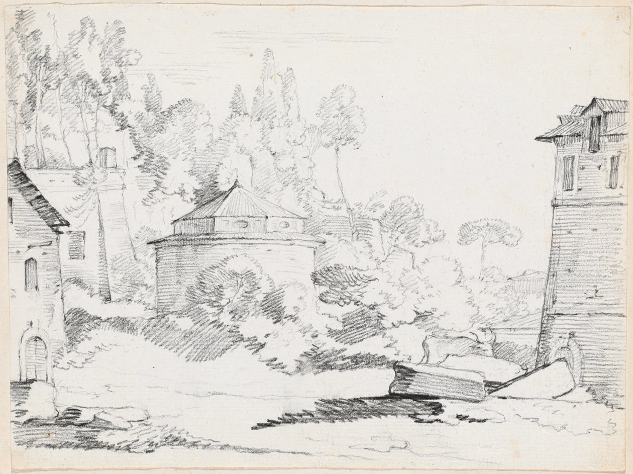 San Teodoro Kilisesi ile manzara by Joseph Marie Vien