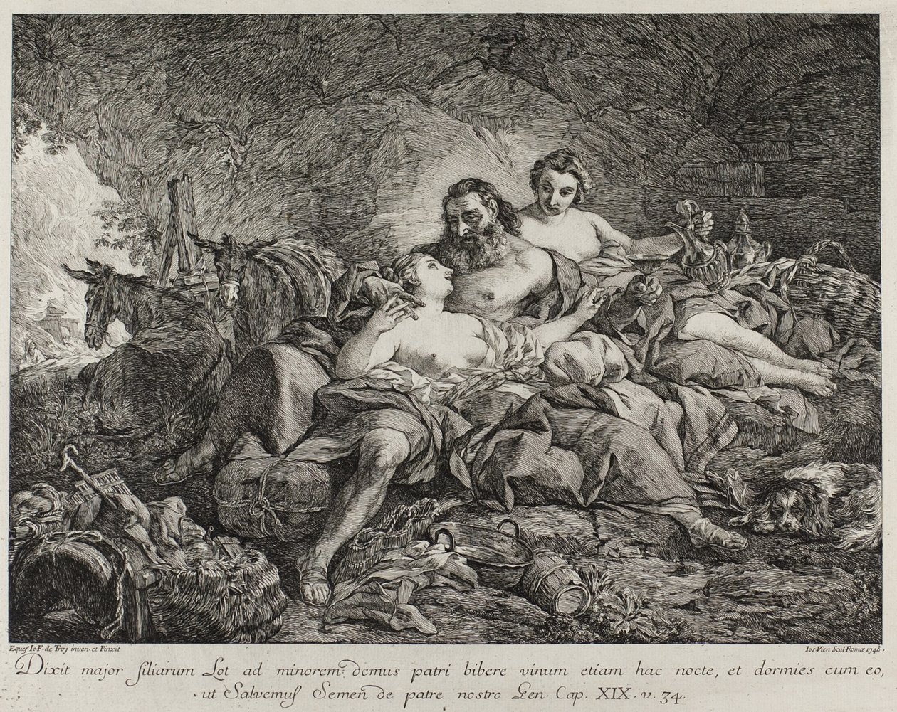 Lût ve Kızları, 1748 by Joseph Marie Vien