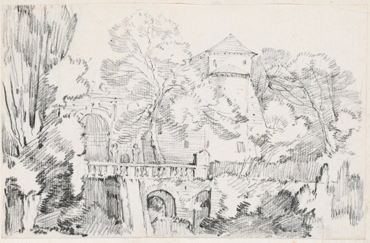 Villa d'Este, Tivoli'nin Bahçelerindeki Su Organı by Joseph Marie Vien