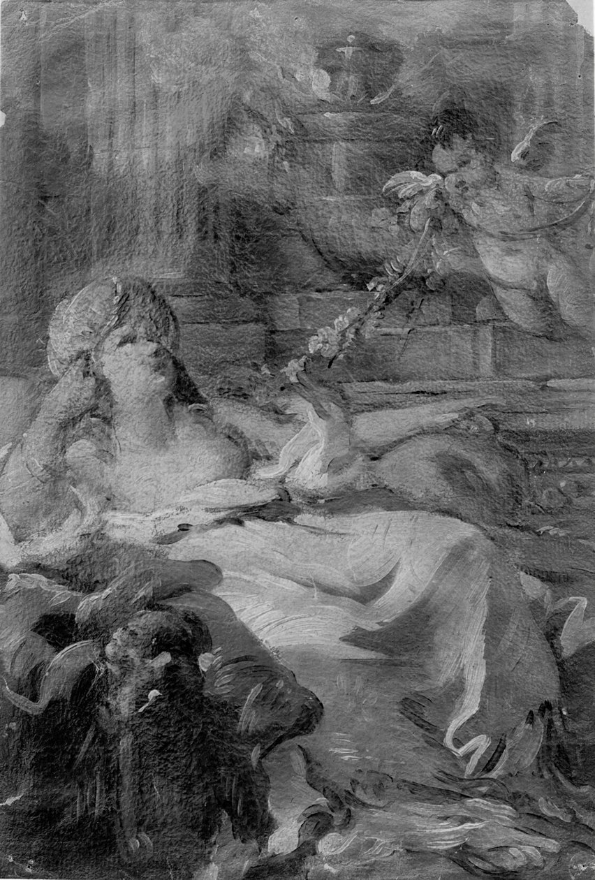 Yatan Kadın, 18. yüzyıl. by Joseph Marie Vien the Elder