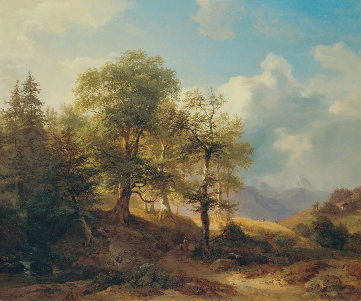 Yüksek dağlarda yaz manzarası by Joseph Martin Höger