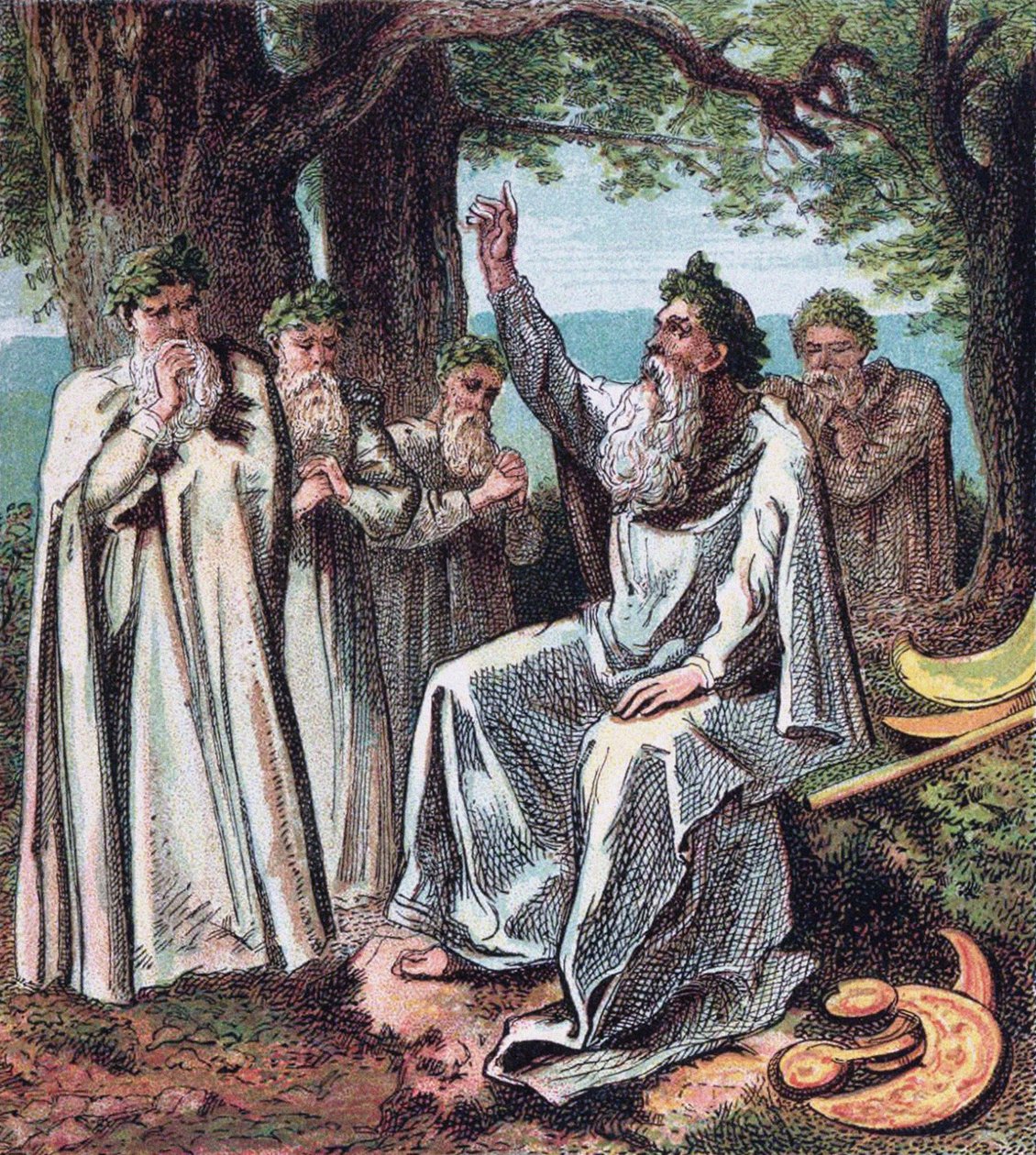 Druidler: İngiliz Tarihi Resimleri, 1868 by Joseph Martin Kronheim