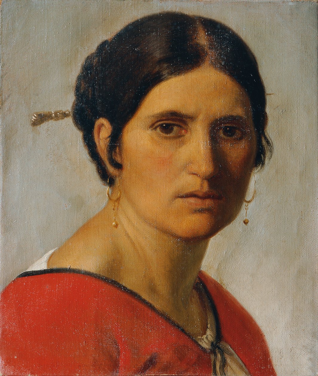 İtalyan köylü kadın by Joseph Mathias von Trenkwald