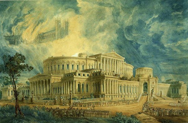 Yeni Senato Binası, Londra, Yürütülmemiş Tasarım by Joseph Michael Gandy