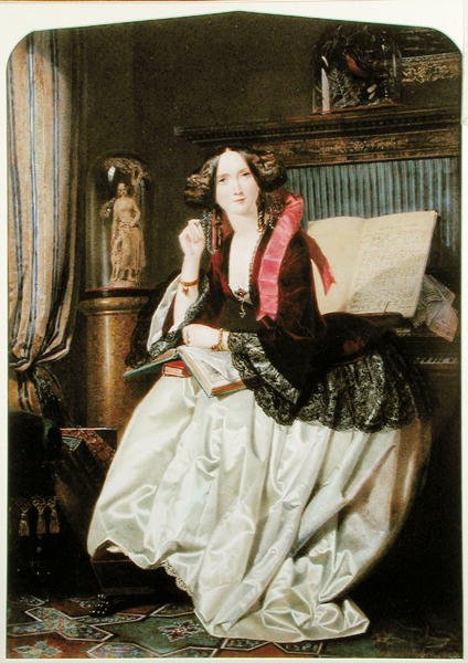 Bayan Ashton Piyanoda Oturuyor by Joseph Middleton Jopling
