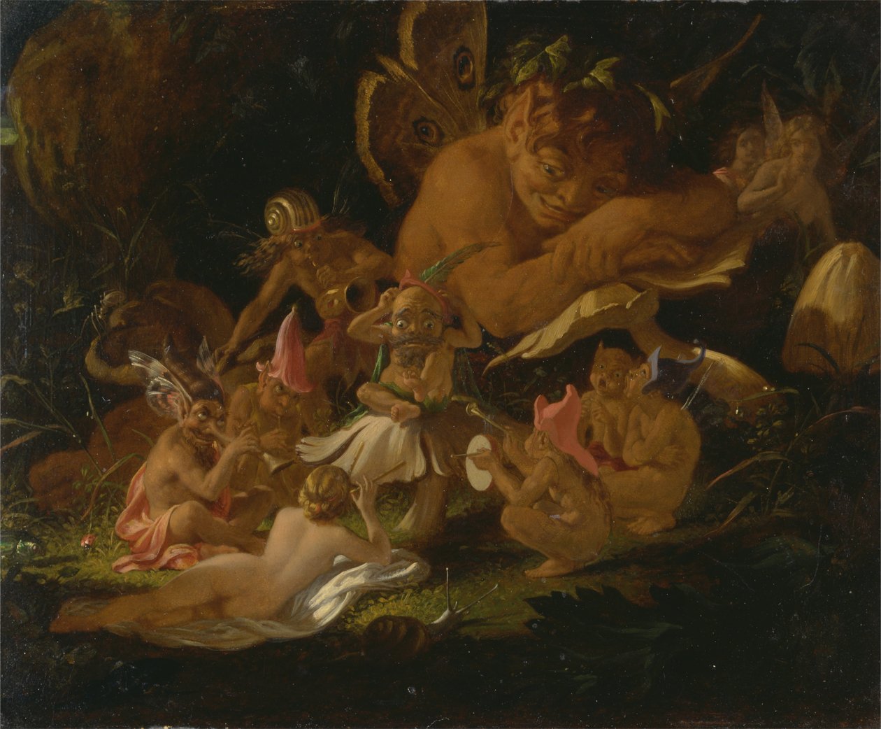 Puck ve Periler, "Bir Yaz Gecesi Rüyası "ndan by Joseph Noel Paton