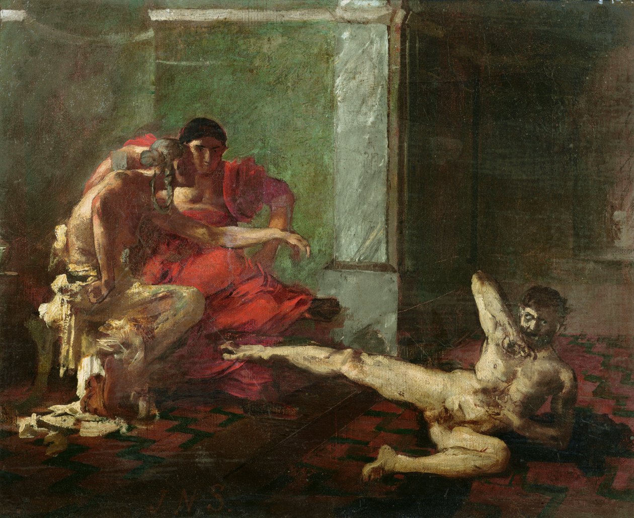 Locusta Bir Köle Üzerinde Zehir Testi, c.1870-80 by Joseph Noel Sylvestre
