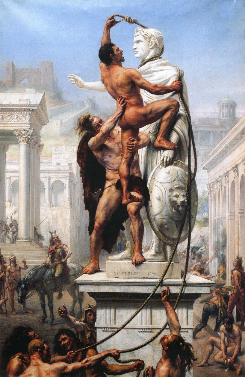 Vizigotlar tarafından Roma'nın Yağmalanması, 410, 1890 by Joseph Noel Sylvestre
