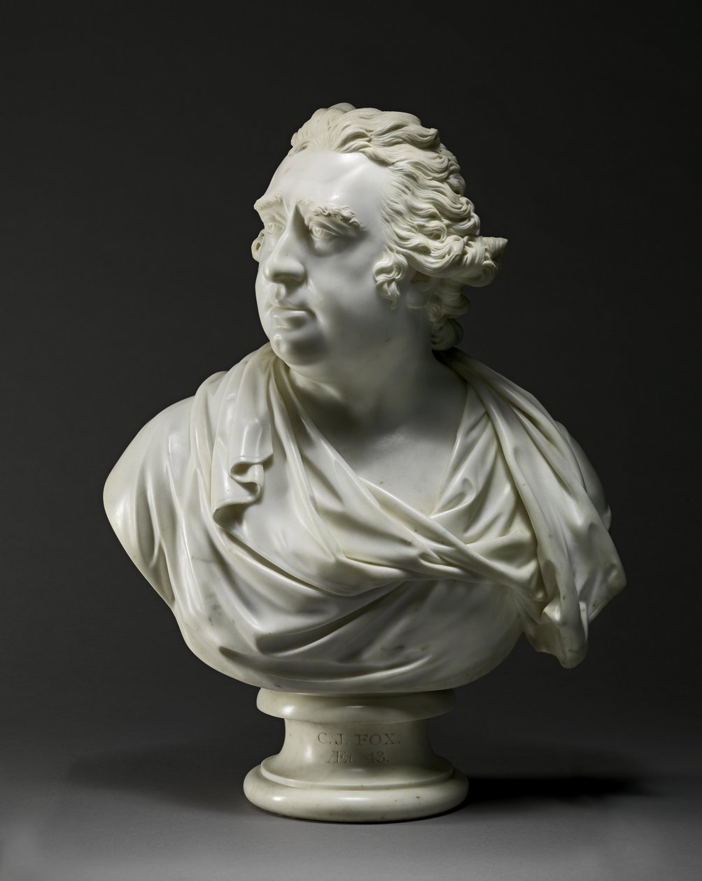 Charles James Fox (1749-1806) 1792 (mermer) by Joseph Nollekens