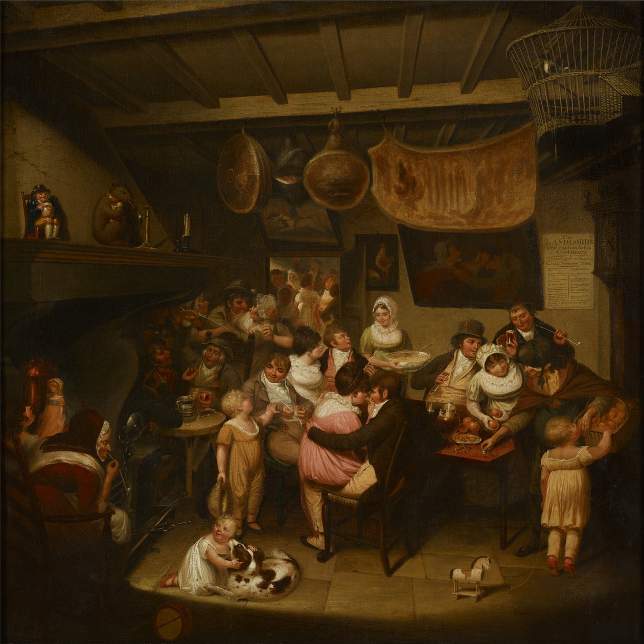 Eccles Wakes: Ale-House Interior (tuval üzerine yağlıboya) by Joseph Parry