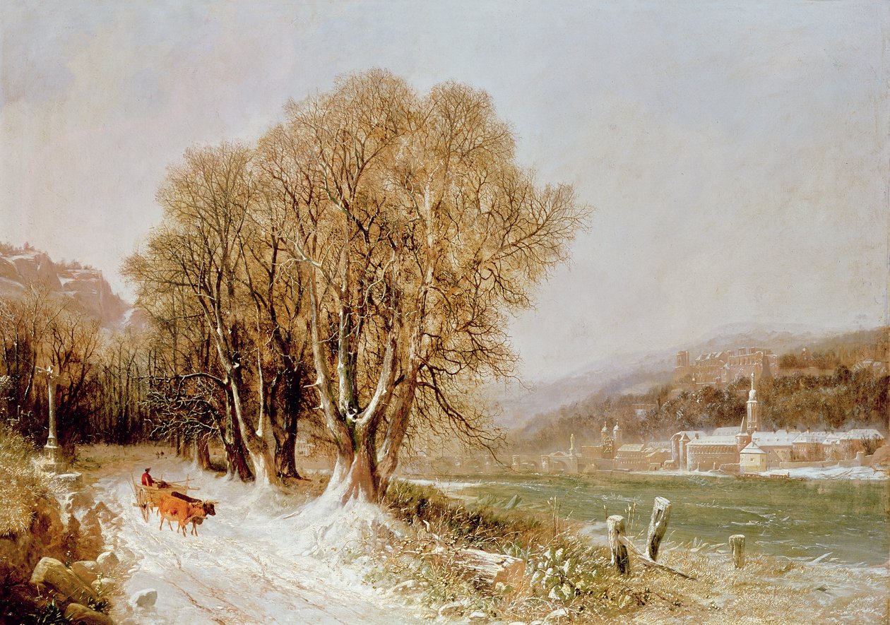 Neckar Nehri üzerinde, Heidelberg by Joseph Paul Pettit