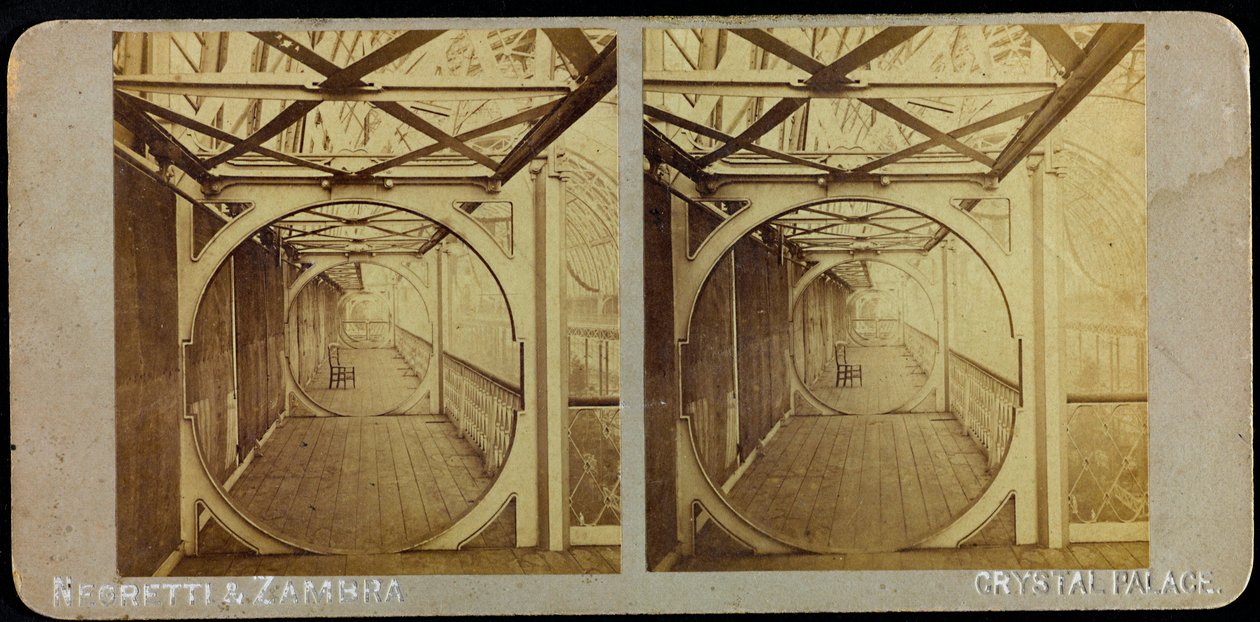Teleskopik Galeri, Kristal Saray; stereoskopik fotoğraf by Joseph Paxton